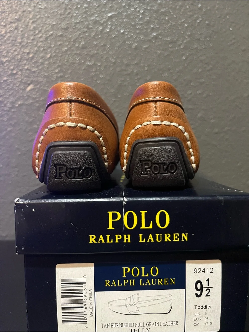Polo by Ralph Lauren Cognac Leather Kids Loafers